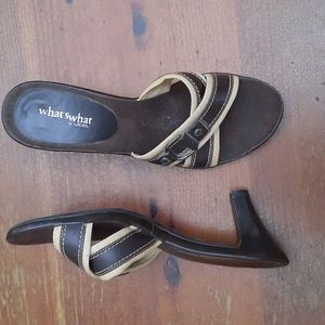 Aerosoles brown and tan sandals size 9